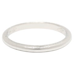 1926 Art Deco Engraved Band Ring, Platinum, Ring Size 5.5