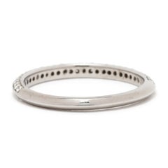 Gabriel & Co .20ctw Diamond Knife Edge Band, 14k White Gold, Ring Size 5