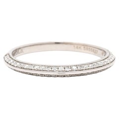 Gabriel & Co .20ctw Diamond Knife Edge Band, 14k White Gold, Ring Size 5