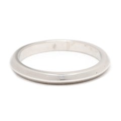 Knife Edge Band Ring, Platinum, Ring Size 5.25