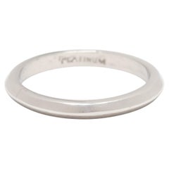 Knife Edge Band Ring, Platinum, Ring Size 5.25