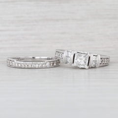 Neil Lane 1.55ctw Diamond Engagement Ring Wedding Band Bridal Set 14k White Gold
