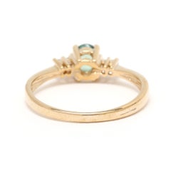 0.44ctw Alexandrite & Diamond Engagement Ring, 14k Yellow Gold, Ring Size 5.75