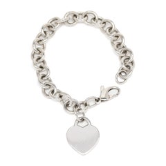 Bracelet à breloques Tiffany & Co, argent sterling, longueur : 7,75 pouces