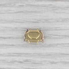0.19ctw Diamond Box Clasp 18k Yellow Gold Jewelry Making Findings
