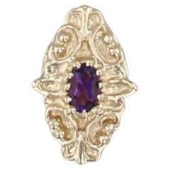 Ciondolo per bracciale a scorrimento con solitario in ametista da 0,20 ct, oro 14k, Richard Klein Vintage