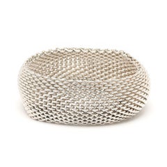 Tiffany & Co Somerset Thick Bracelet, Sterling Silver, Length 8 In.