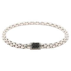 Bracelet John Hardy « Black Sapphire », argent sterling, longueur : 7,25 pouces