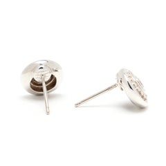 Pendientes de botón «Slane Column Round» con diamantes de 0,12 ct en total, plata de ley, longitud: 10,4 mm