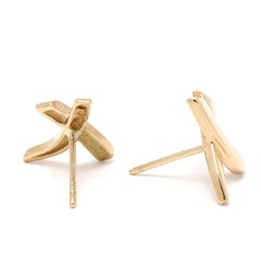 Tiffany & Co Paloma Picasso Graffiti X Stud Earrings, 18k Yellow Gold, Width .5