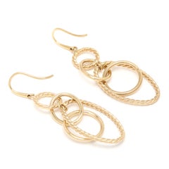 Pendientes colgantes «Mobile Link» de David Yurman, oro amarillo de 18k, longitud: 2 pulgadas.