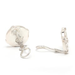 Pendientes de clip «Slane Round Cross», plata de ley, longitud: 0,75 pulgadas.