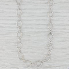 Collana Charriol Diamond Circles con scatola, in oro bianco 18k, 15,5", chiusura a T