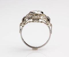 Diamond White Gold Ring, 1930s-1940s