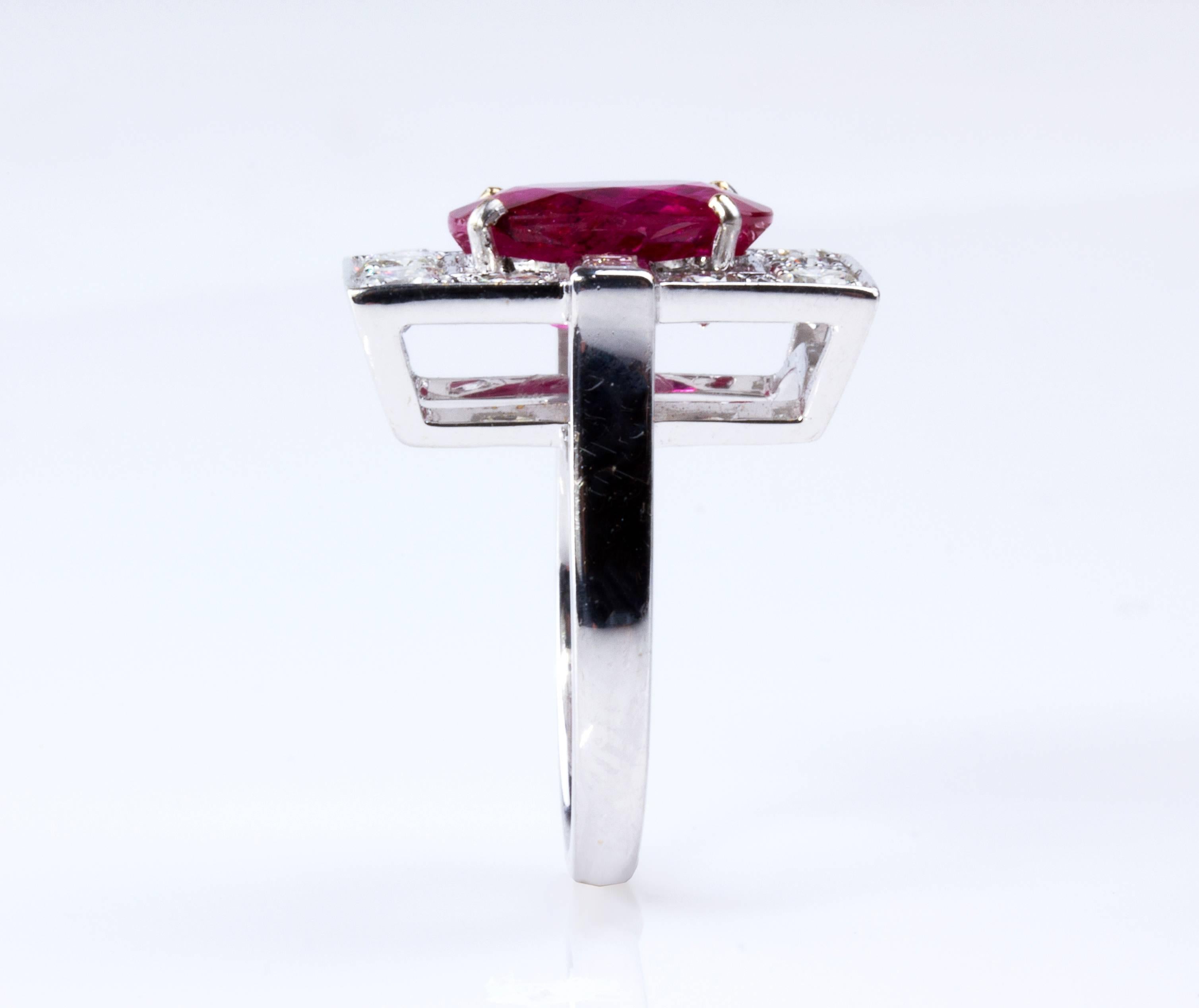 Women's Ruby and Diamond Ring For Sale