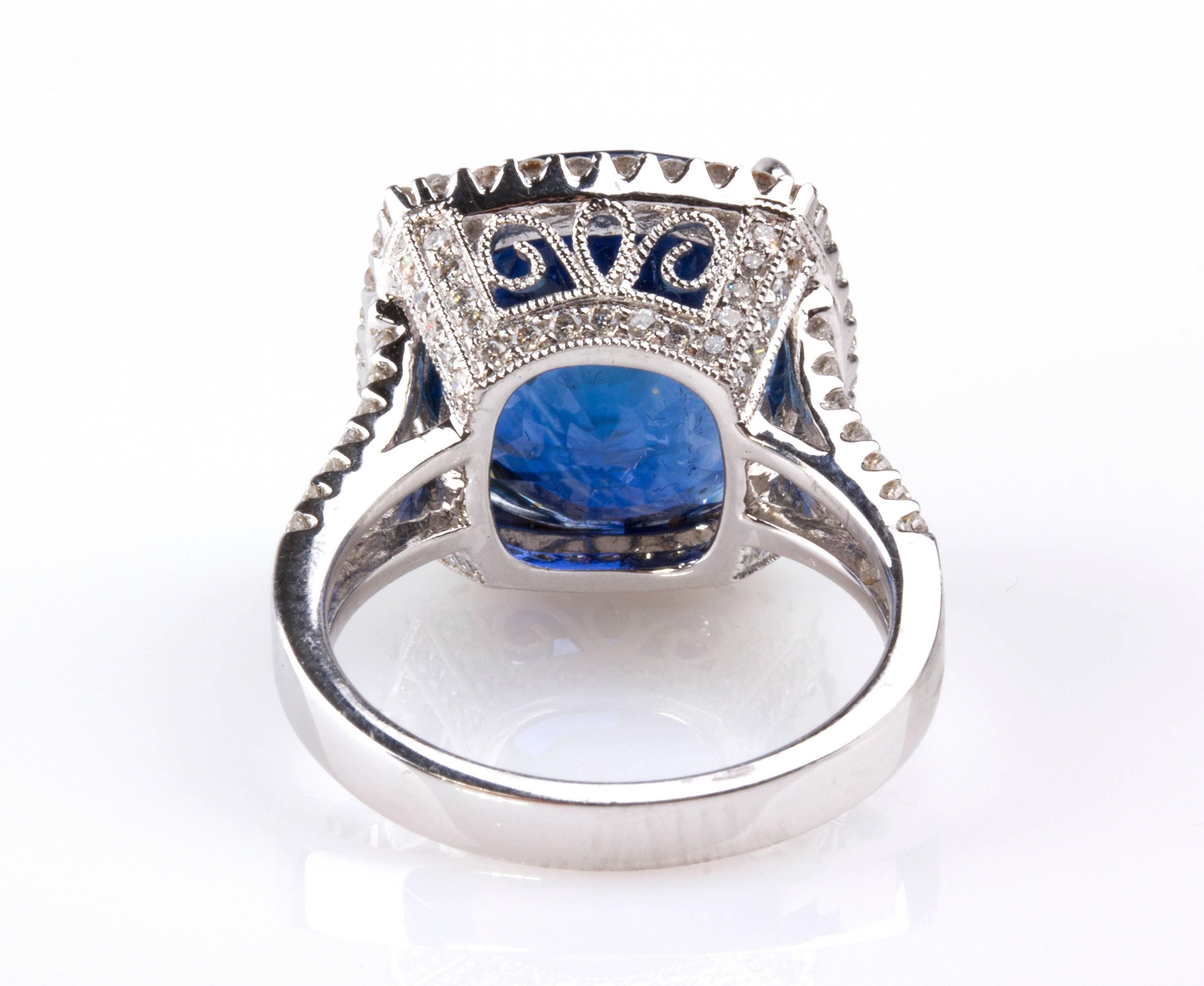Women's Sapphire and Diamond Ring  For Sale