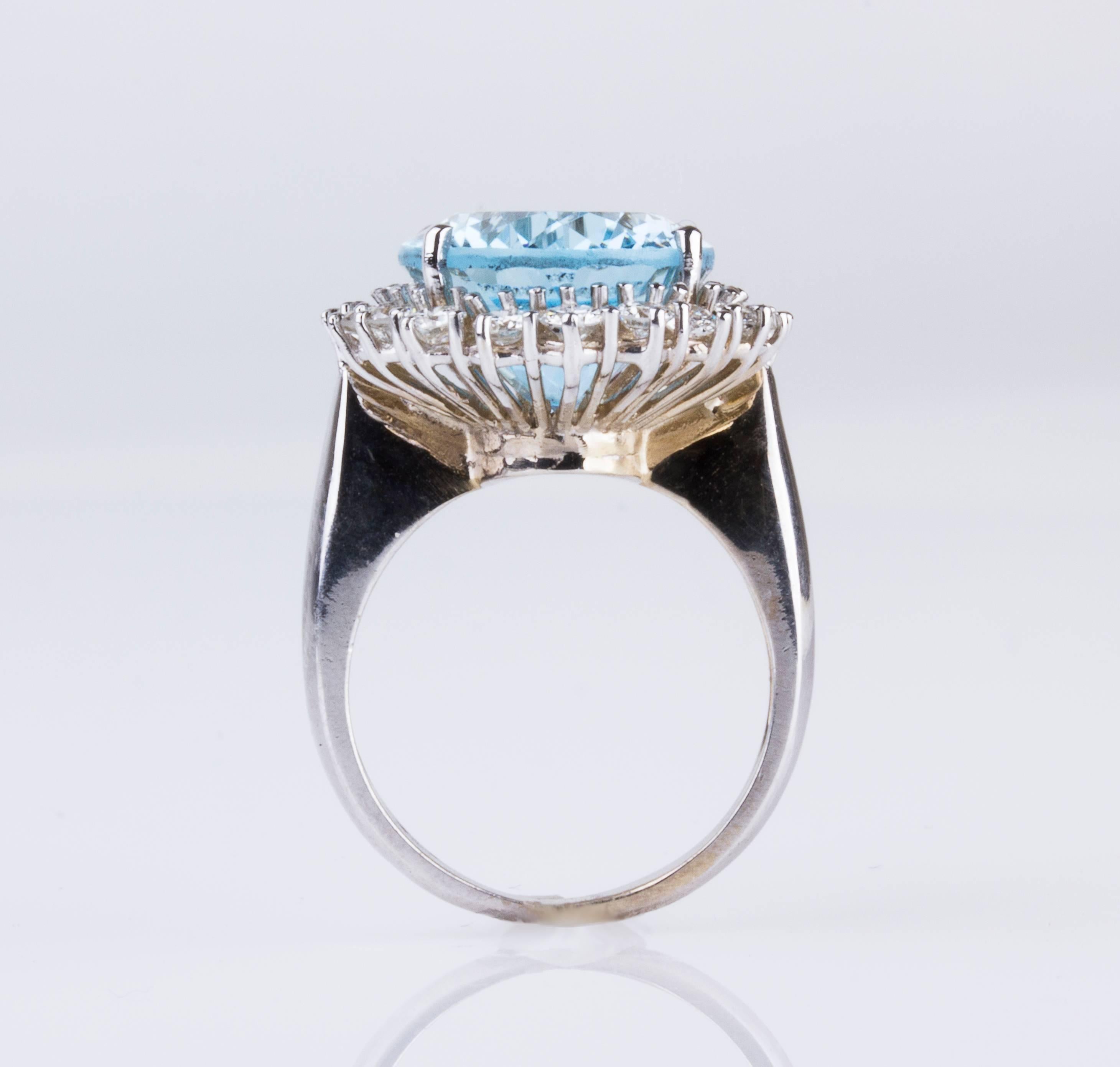 Women's Topaz and Diamond Ring For Sale
