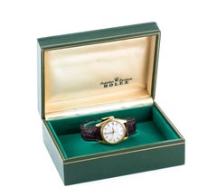 Rolex Oyster Datejust Gold White Dial Wristwatch, 31 mm Ref. 6827, circa 1985