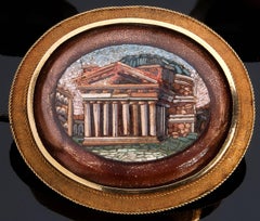 Italian Second Half of the 19th Century Gold Mosaic Set