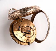 Solid 18 Karat Gold Verge Fusee Pocket Watch, Joseph Johnson, circa 1820-1830