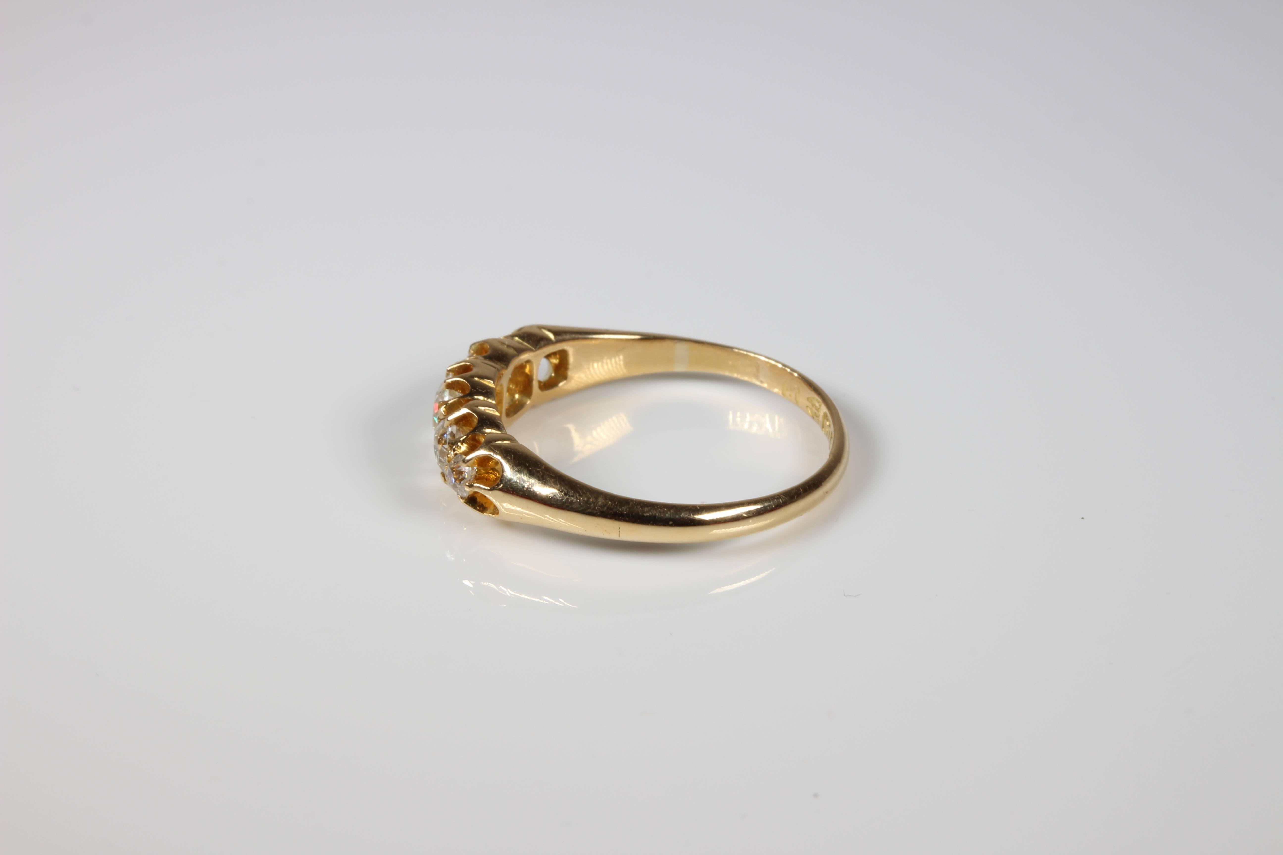 Victorian Antique Diamond Ladies Eternity Ring 0.59 Carat For Sale
