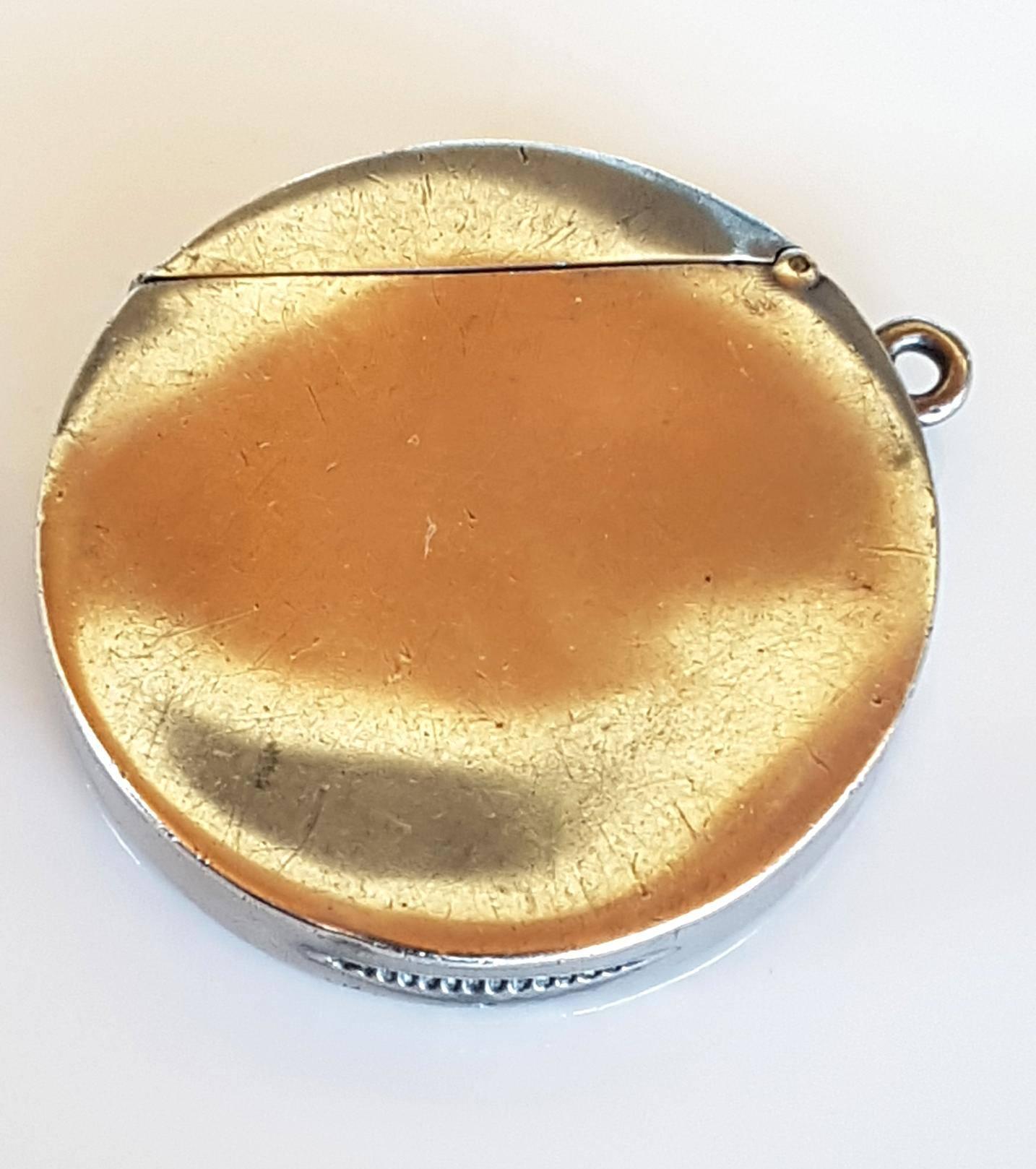 Sterling Silver Edwardian Novelty Soccer Football Vesta Case Match Holder, 1907 In Excellent Condition For Sale In Perth, AU