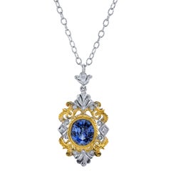 Sapphire and Diamond Pendant