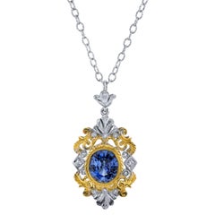 Sapphire and Diamond Pendant 8