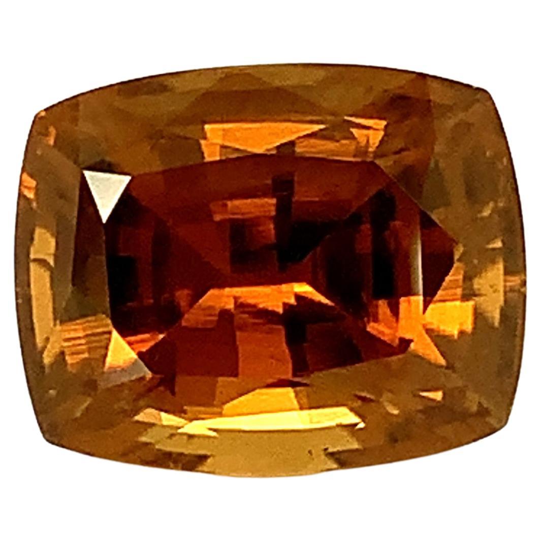 16.93 Carat Orange Zircon Cushion, Unset Loose Gemstone For Sale