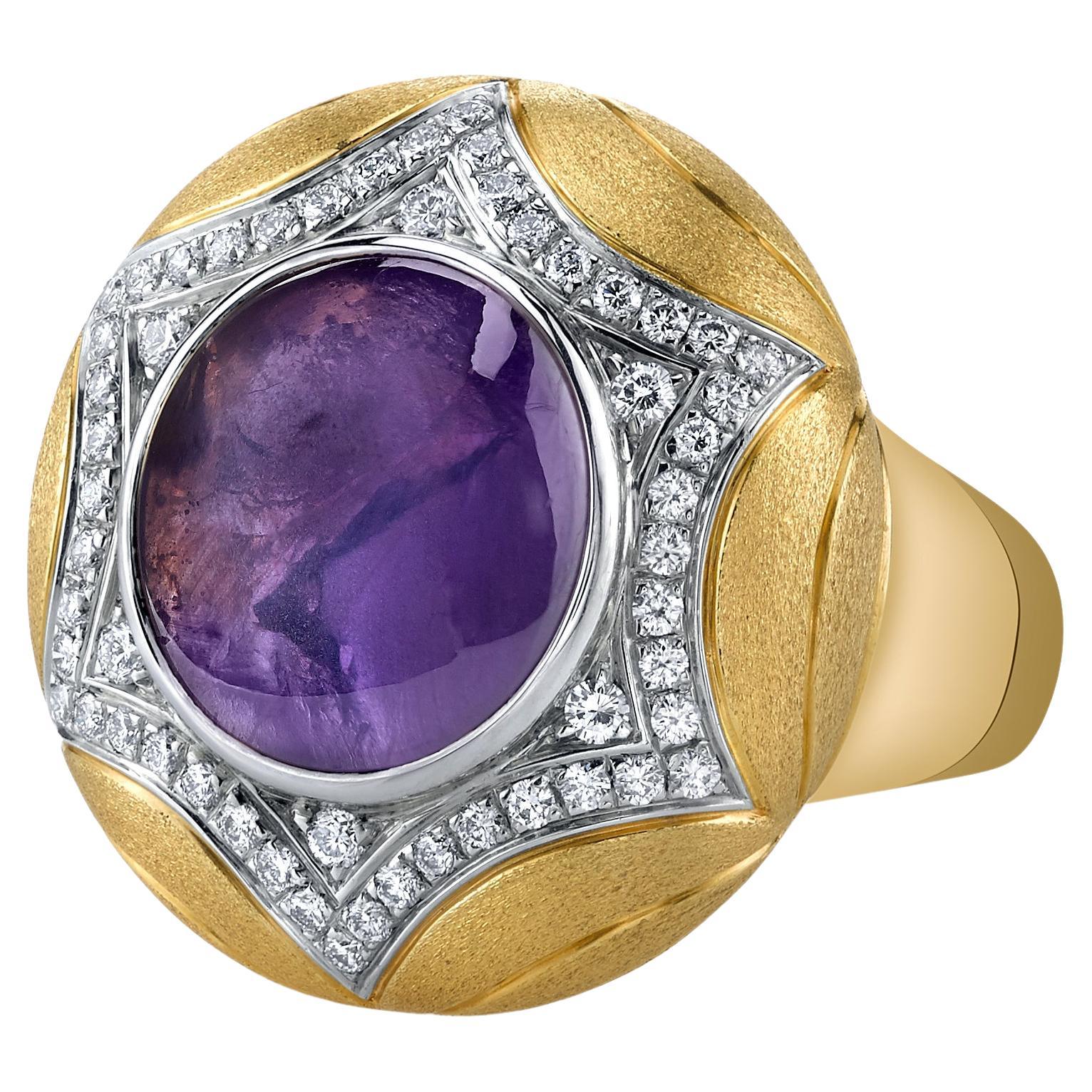This impressive, one-of-a-kind star sapphire ring packs a 