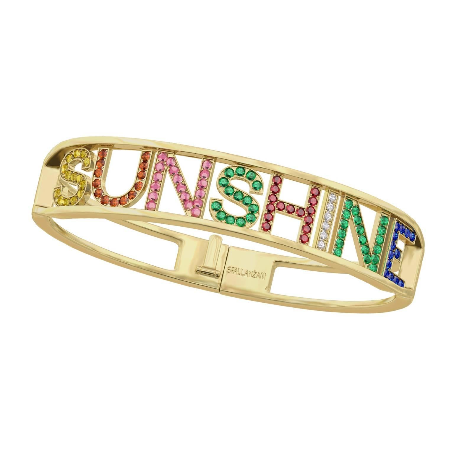 Only You Sunshine Diamond Multi-gemstone Bracelet For Sale