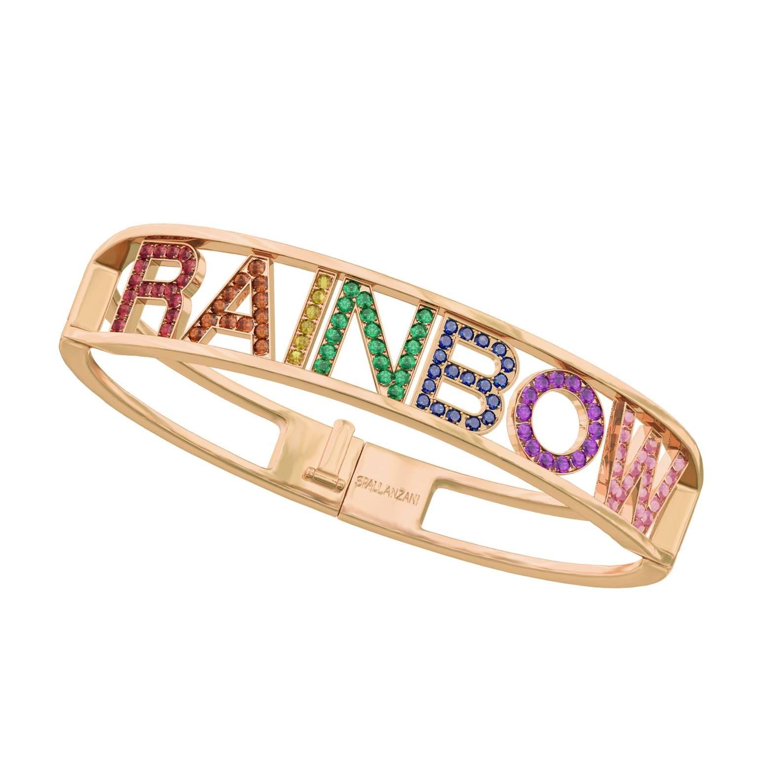 Only You Rainbow Multi-gemstone Bracelet For Sale