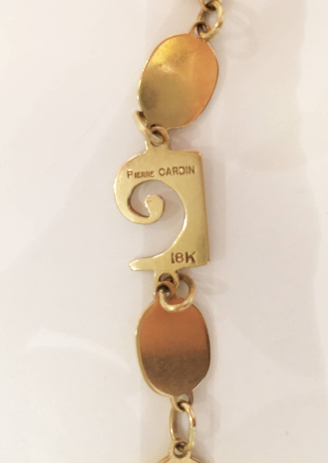 1970 Pierre Cardin Gold Necklace In Good Condition In New York, NY