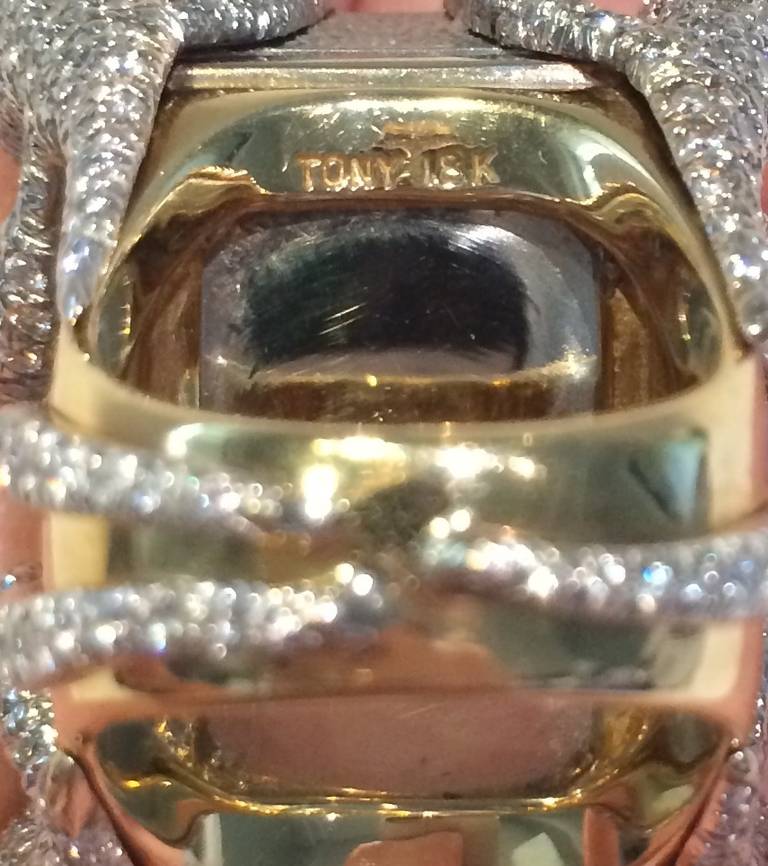 Women's Tony Duquette Aquamarine Diamond Cocktail Ring
