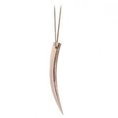 Sterling Silver Tribal-Inspired Horn Necklace