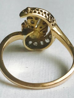 18 Karat Rose-Cut Diamond and Cultured Pearl Edwardian Ring