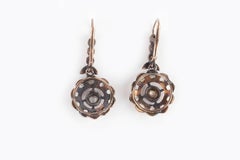 Edwardian Rose Cut Diamond Earrings