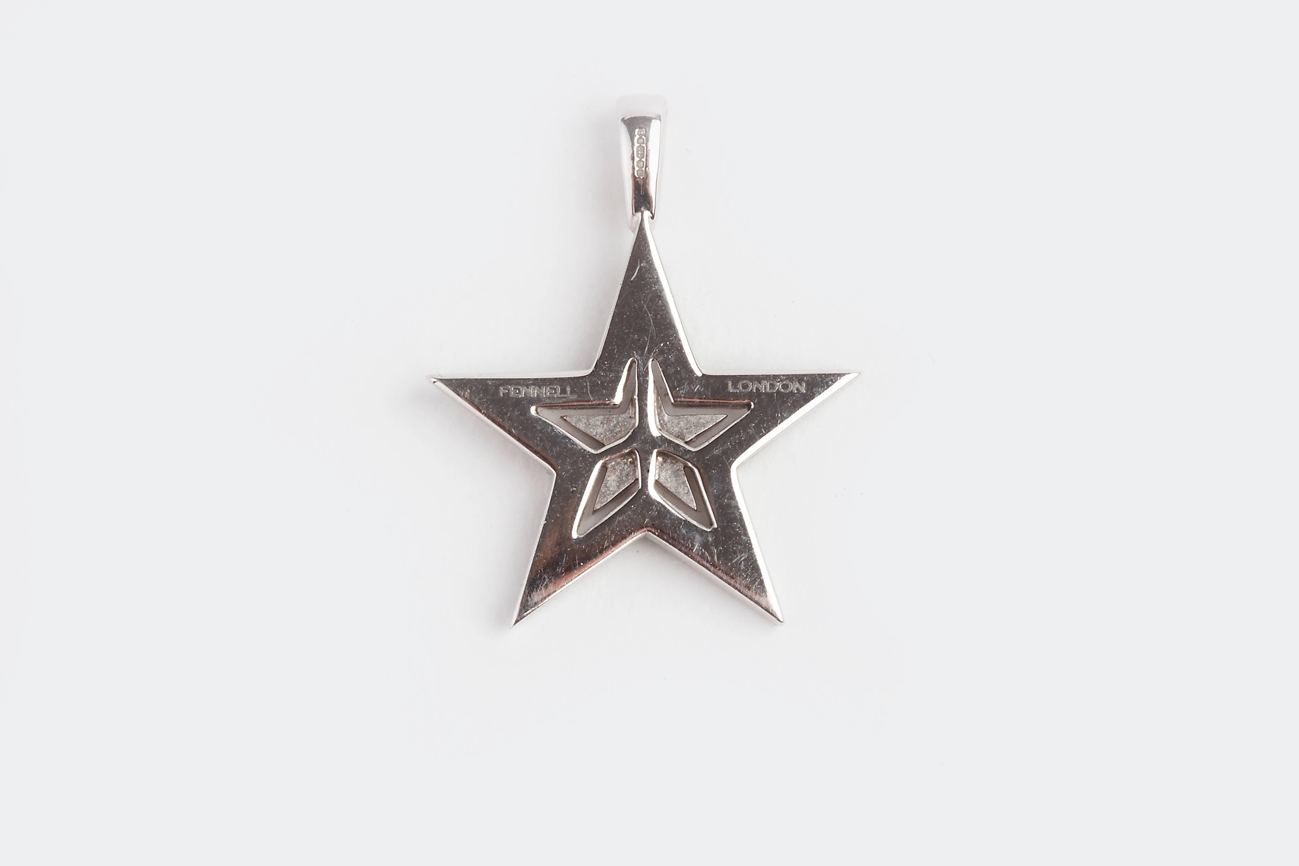 A diamond star pendant by Theo Fennell, late 20th Century, hallmarked 'Theo Fenell