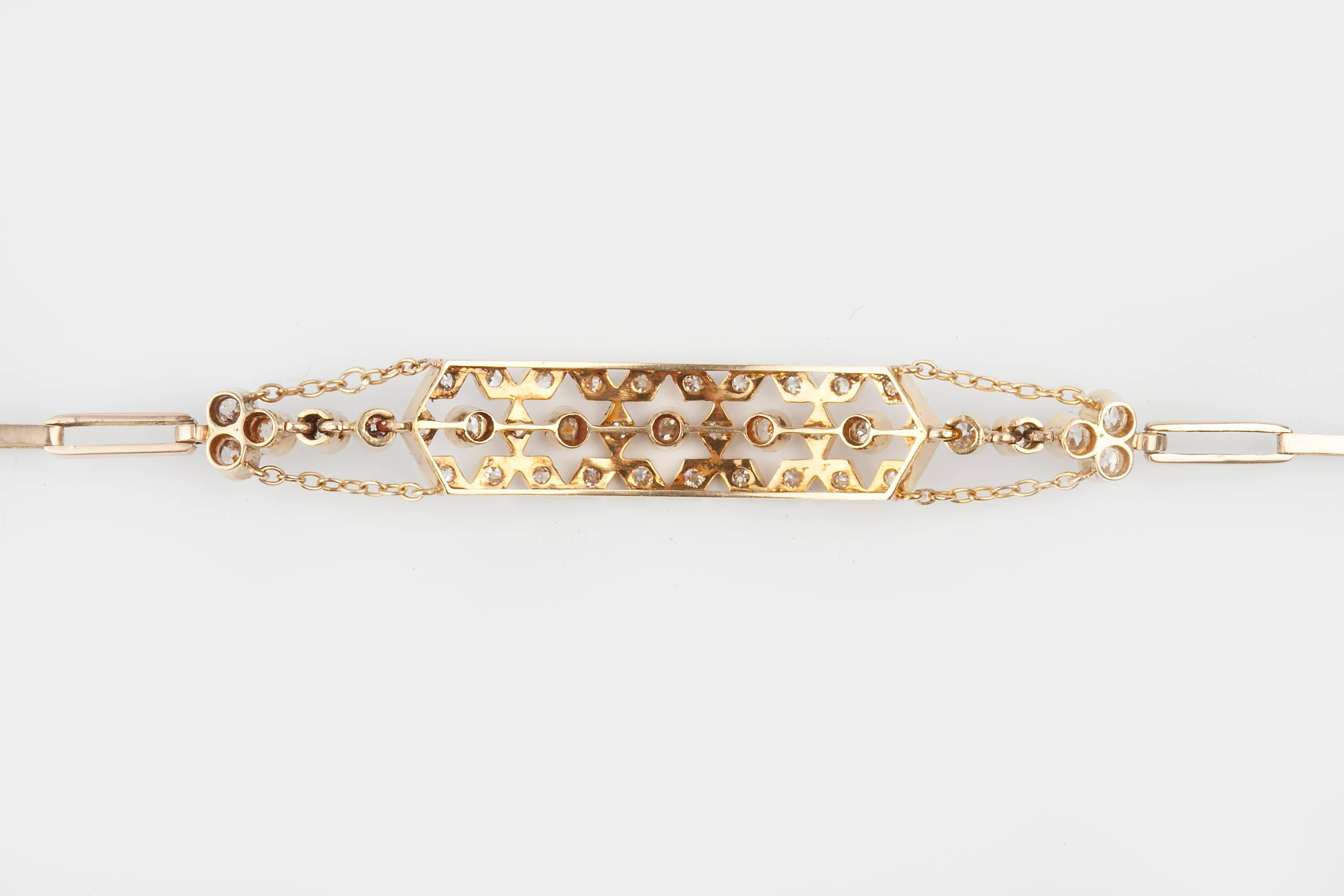 Edwardian Diamond Bracelet In Excellent Condition For Sale In Oxford, GB