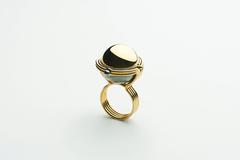 Elie Top Mecanique Celeste Bague Sphere or Jaune, Diamants