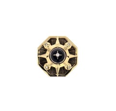 Elie Top Etoile Mystery Octogonal Diamond Onyx Ring