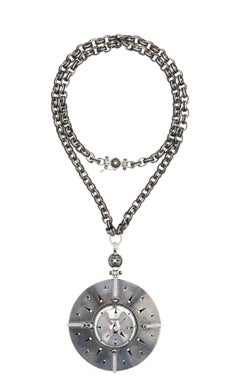 Elie Top Sirius Pendentif Scaphandre Or, Amethyste, Diamants