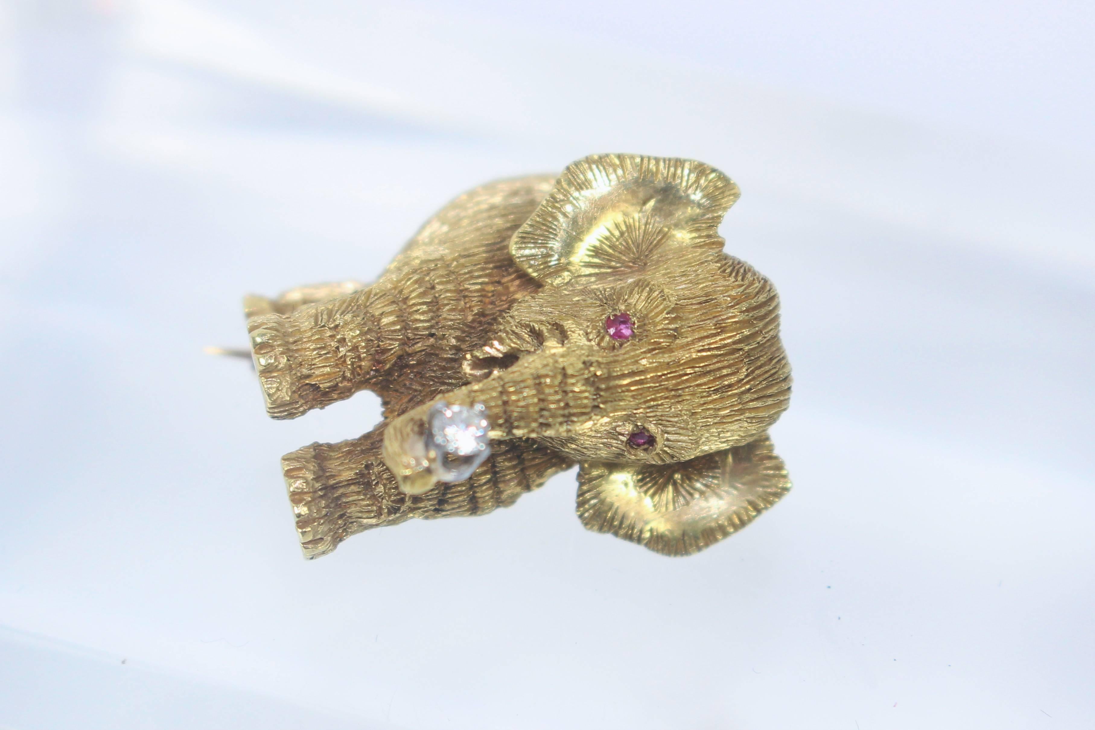 antique elephant pendant gold