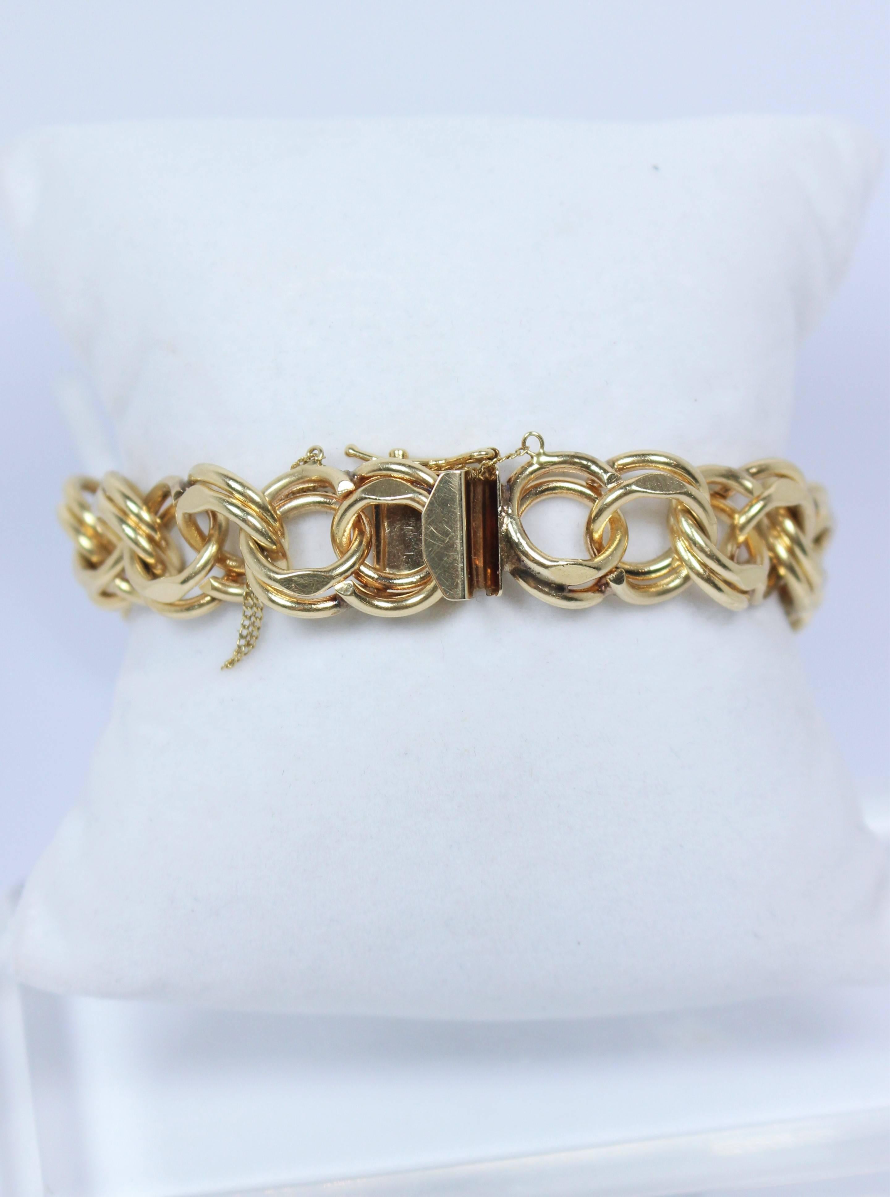 Gold Chain Link Bracelet 4