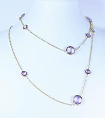 Ippolita Rock Candy Lollipop Faceted Amethyst Gold Necklace