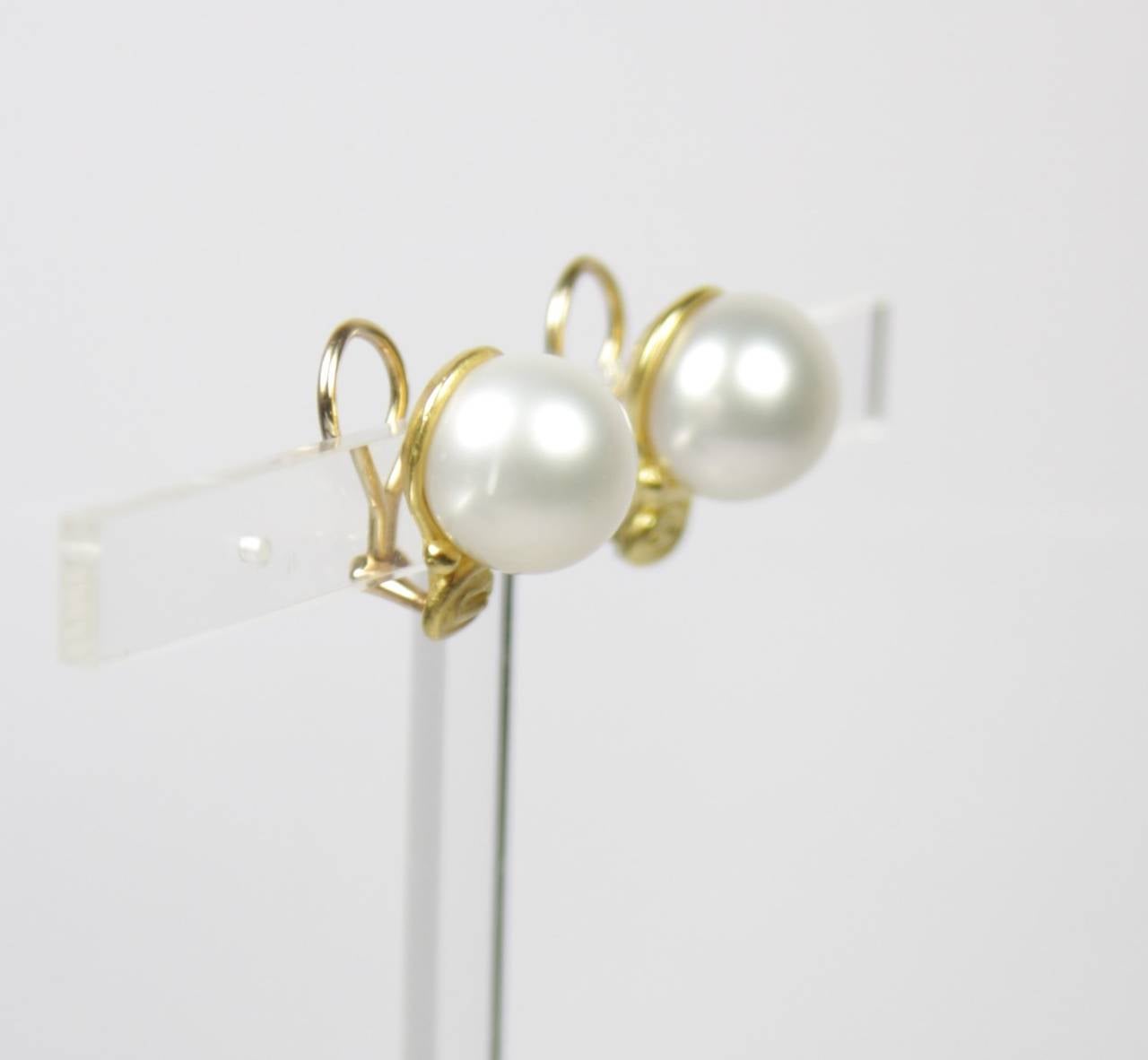 Denise Roberge Pearl Gold Ear Clips 2