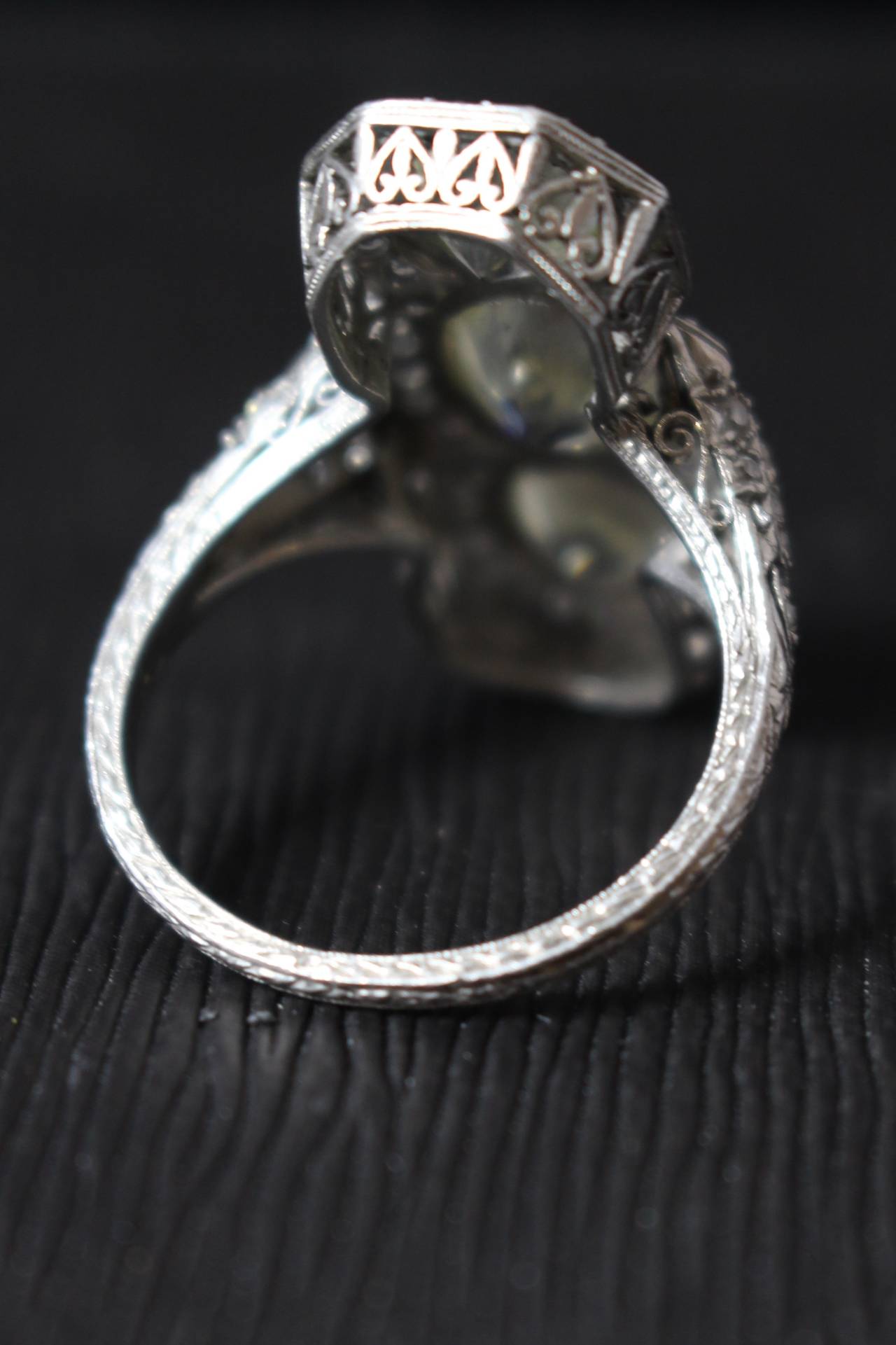 1900s Edwardian European Cut Diamonds Ring  For Sale 4