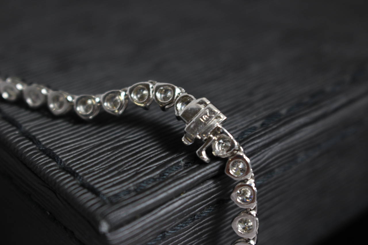 Opera Length Diamond White Gold Necklace Set with 170 Diamonds 33.5 Carats 2