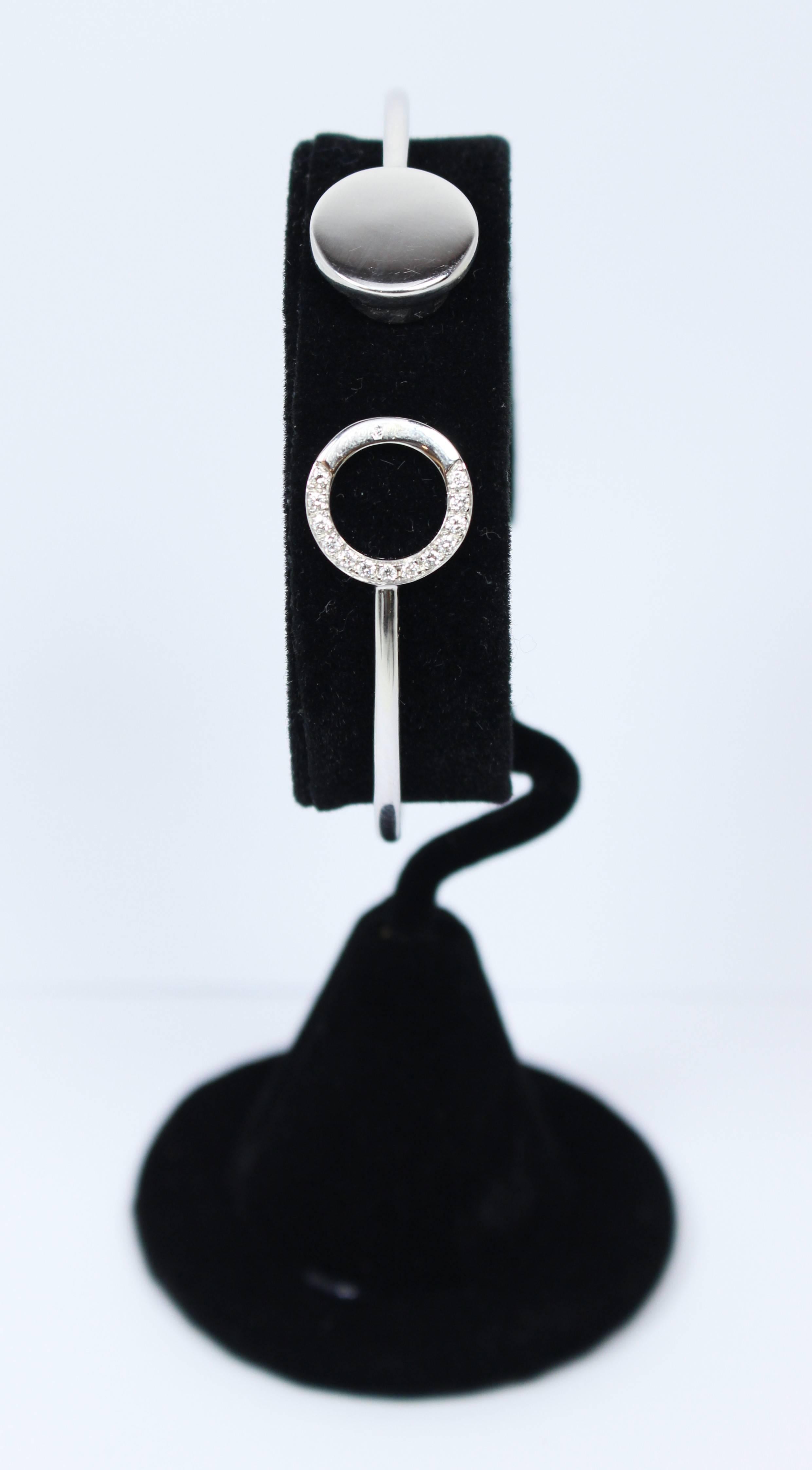 Dinh Van Diamond Gold Tension Bracelet 3