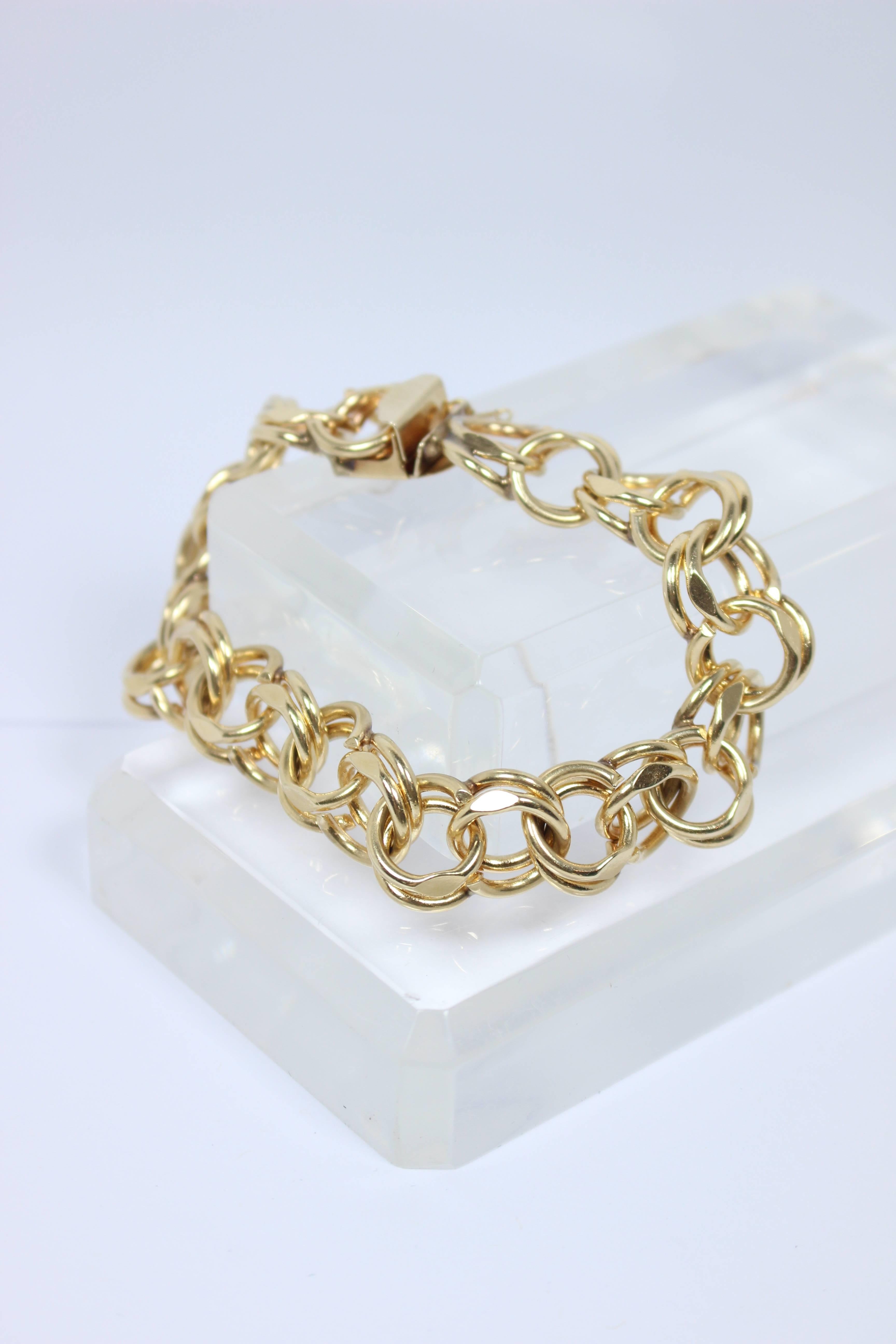 Gold Chain Link Bracelet 6
